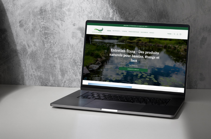 Création site e-commerce Entretien Etang